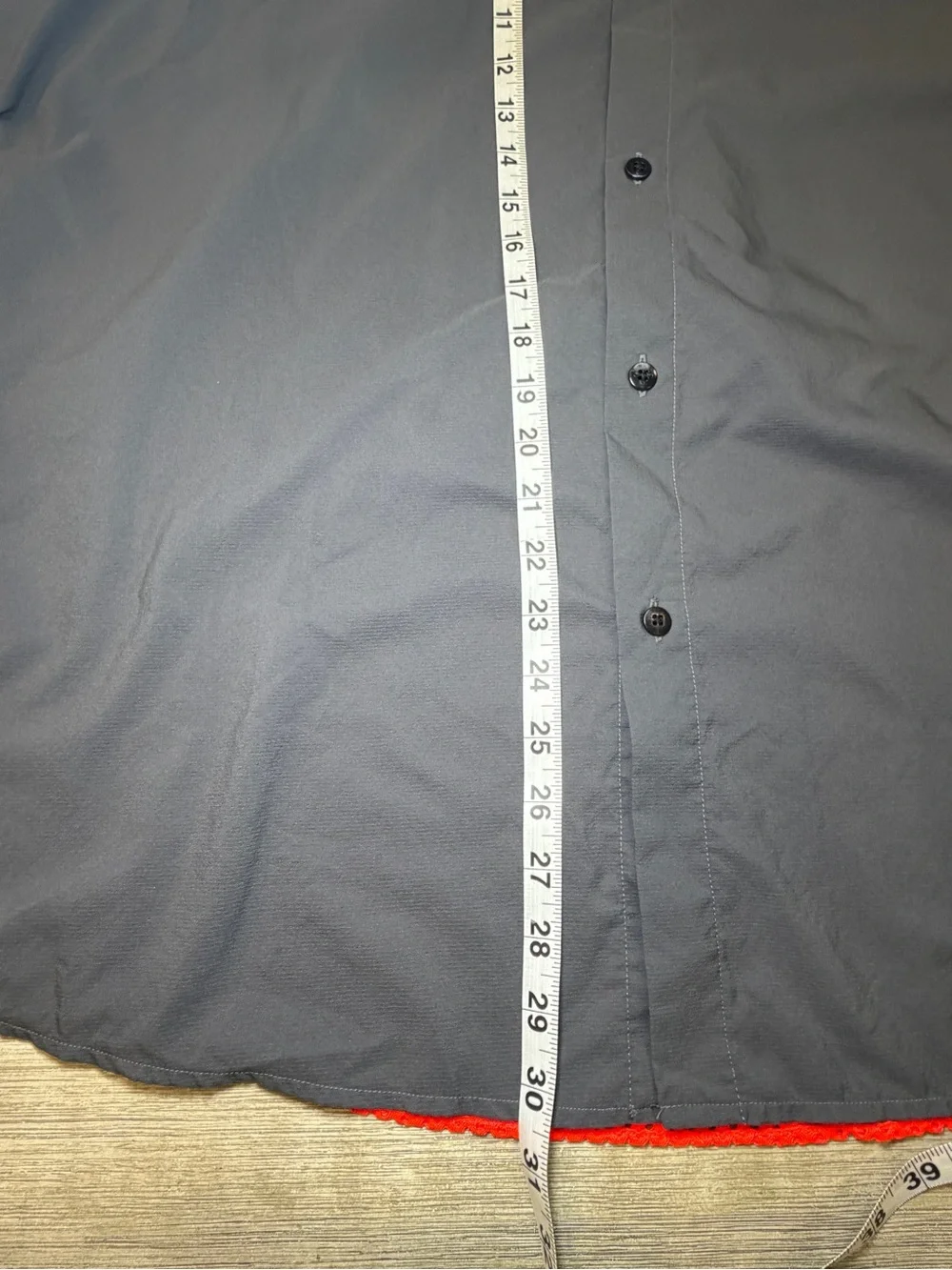 Adidas City Escape Premium  gray Button down Shirt with orange mesh mens small